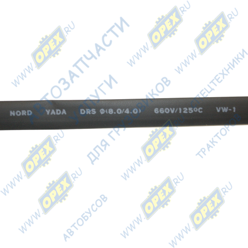 906014 Трубка термоусадочная 8х1000мм; 8,0 мм/4,0 мм длина 1м черная Nord Yada1